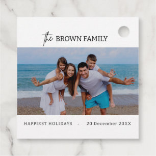 Modernes, Minimalistisches Foto mit benutzerdefini Geschenkanhänger