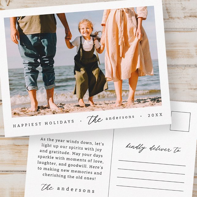 Modernes, Minimalistisches Foto mit benutzerdefini Postkarte (Von Creator hochgeladen)