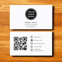 Modernes Minimalistisches Foto mit QR Code Social