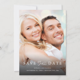 Modernes Minimalistisches Foto QR-Code Details Hoc Save The Date
