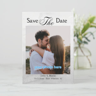 Modernes Minimalistisches Foto Save The Date