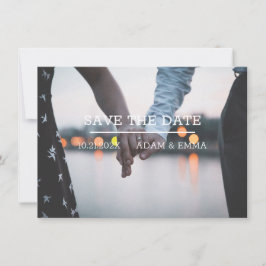 Modernes Minimalistisches Foto Save the Date Ankündigung