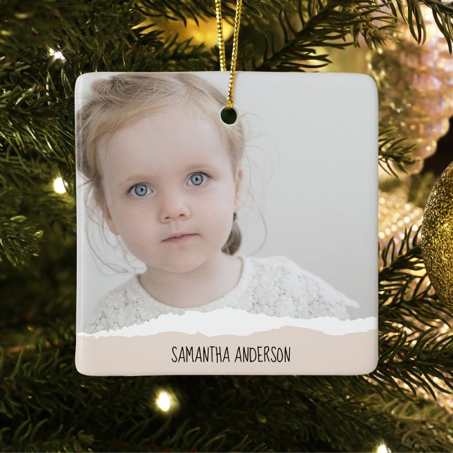 Modernes Minimalistisches Foto und personalisierte Keramikornament (Von Creator hochgeladen)