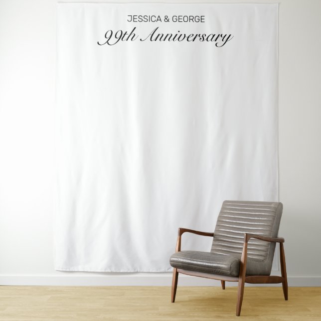 Modernes Minimalistisches Foto zum Jubiläum Wandteppich (Beispiel)