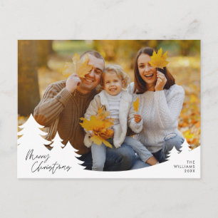 Modernes Minimalistisches, frohe Weihnachten, fami Postkarte