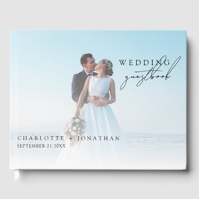 Modernes Minimalistisches Gästebuch für Hochzeiten (Vorderseite)