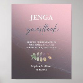 Modernes Minimalistisches Gästebuchsigniko Wedding Poster