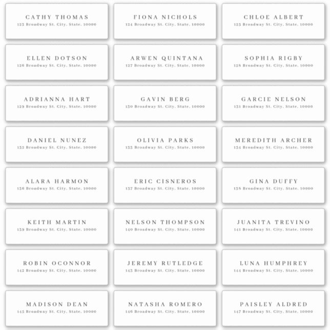 Modernes, minimalistisches Gästeschild Aufkleber (Vorderseite)
