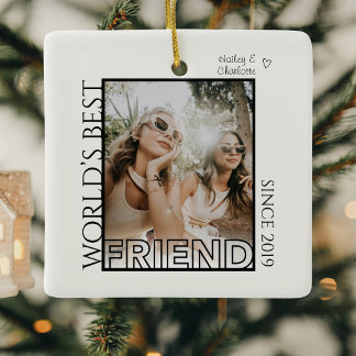 Modernes minimalistisches Geschenk für beste Freun Keramikornament