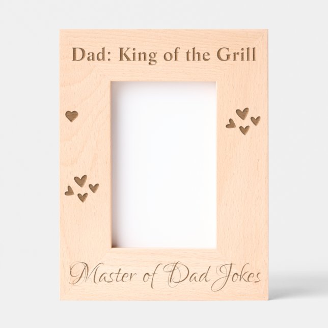 Modernes Minimalistisches Geschenk meines Vaters T Geätzte Rahmen (Vorderseite)