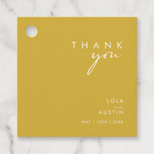 Modernes Minimalistisches Gold Vielen Dank für Ihr Geschenkanhänger