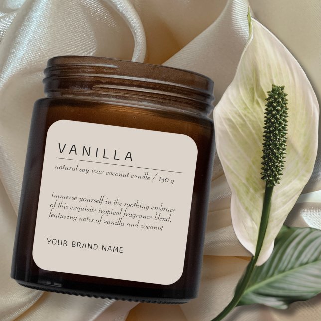 Modernes, minimalistisches Gütesiegel Quadratischer Aufkleber (Von Creator hochgeladen)