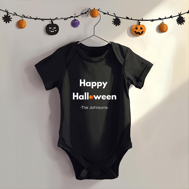 Modernes Minimalistisches Halloween - Personalisie Baby Strampler (Von Creator hochgeladen)