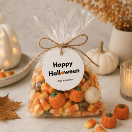 Modernes Minimalistisches Halloween - Personalisie Geschenkanhänger