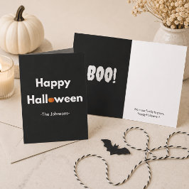 Modernes Minimalistisches Halloween - Personalisie Karte