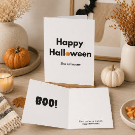 Modernes Minimalistisches Halloween - Personalisie Karte