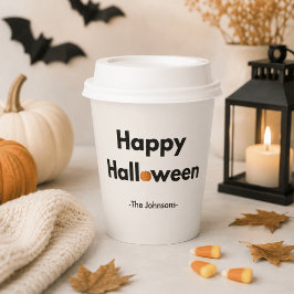 Modernes Minimalistisches Halloween - Personalisie Pappbecher