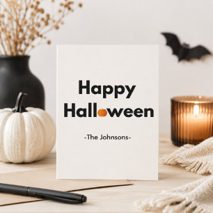 Modernes Minimalistisches Halloween - Personalisie Postkarte
