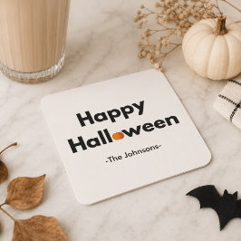 Modernes Minimalistisches Halloween - Personalisie Rechteckiger Pappuntersetzer