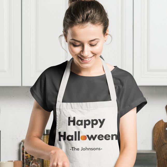 Modernes Minimalistisches Halloween - Personalisie Schürze (Von Creator hochgeladen)