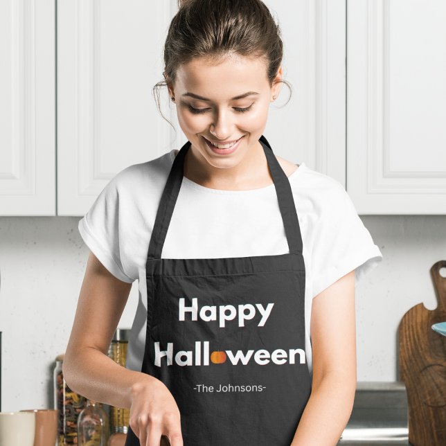 Modernes Minimalistisches Halloween - Personalisie Schürze (Von Creator hochgeladen)