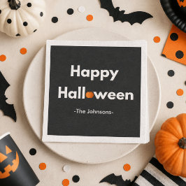 Modernes Minimalistisches Halloween - Personalisie Serviette