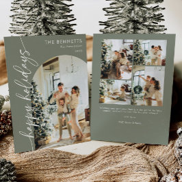 Modernes Minimalistisches Happy Holidays Arch Foto Feiertagskarte