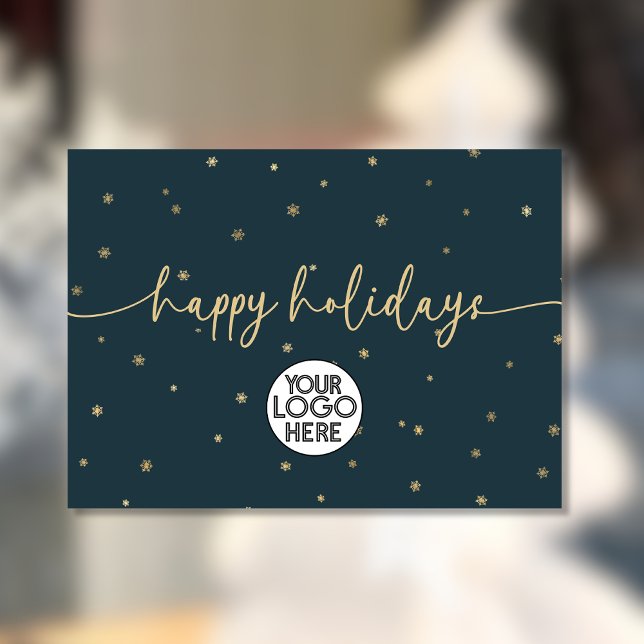 Modernes Minimalistisches Happy Holidays Business  Fensteraufkleber (Von Creator hochgeladen)