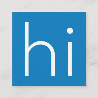 Modernes minimalistisches HI - mein Name ist Desig Quadratische Visitenkarte