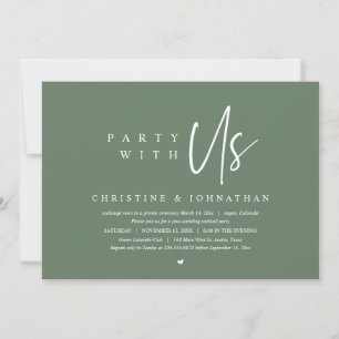 Modernes Minimalistisches Hochzeitsfest, Party mit Einladung