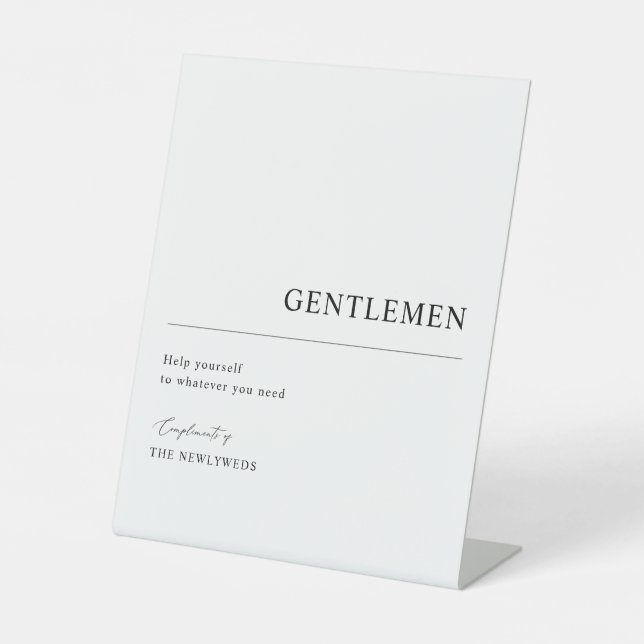 Modernes Minimalistisches Hochzeitsgelände Badezim Sockelschild (Vorderseite)
