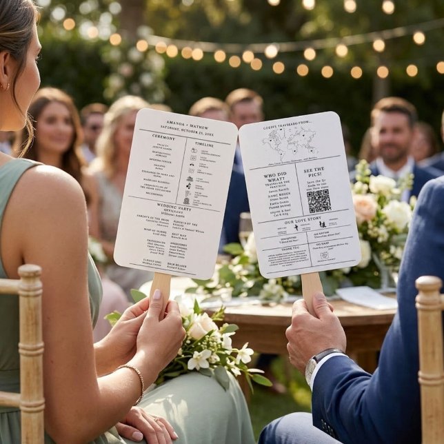 Modernes Minimalistisches Hochzeitsinformationspro Fächer (Von Creator hochgeladen)