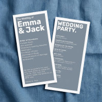 Modernes Minimalistisches Hochzeitsprogramm