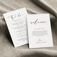 Modernes Minimalistisches Hochzeitsprogramm Begrüß