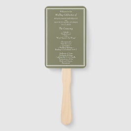 Modernes Minimalistisches Hochzeitsprogramm Fächer