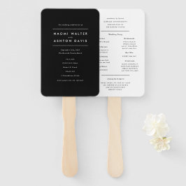 Modernes Minimalistisches Hochzeitsprogramm Fächer