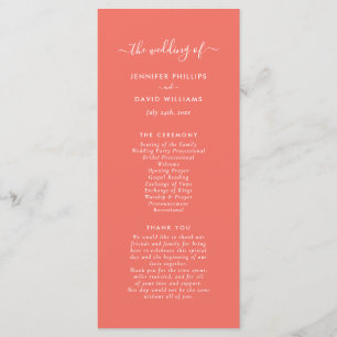 Modernes Minimalistisches Hochzeitsprogramm für Ko Programm