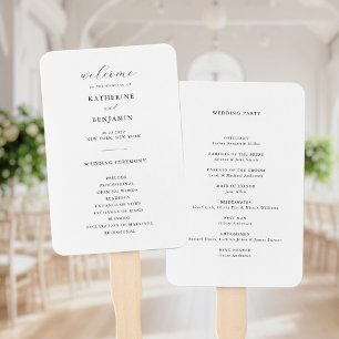 Modernes Minimalistisches Hochzeitsprogramm in Sch Fächer