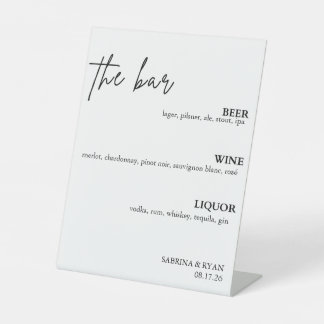 Modernes Minimalistisches Hochzeitssymbol - Elegan Sockelschild