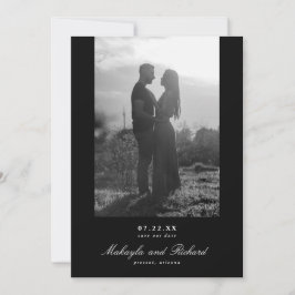 Modernes Minimalistisches Hochzeitsszenario-Foto S Save The Date