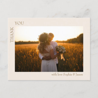 Modernes Minimalistisches Hochzeitsszenario Foto V Postkarte