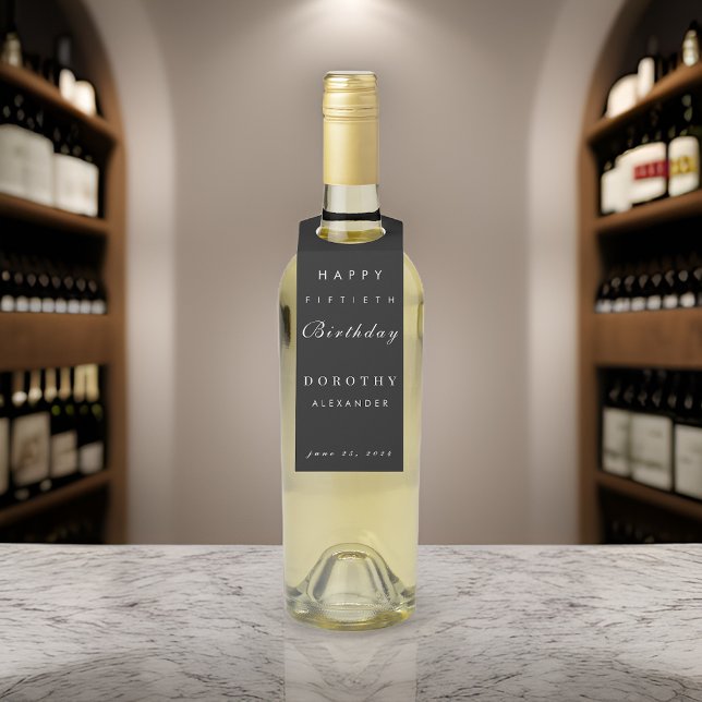 Modernes Minimalistisches JEDES Meilenstein Erwach Flaschenanhänger (Von Creator hochgeladen)