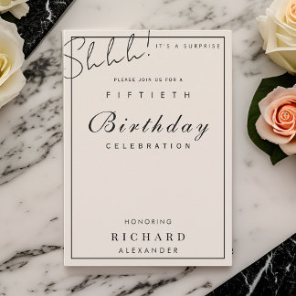 Modernes Minimalistisches JEDES Meilenstein Überra Einladung