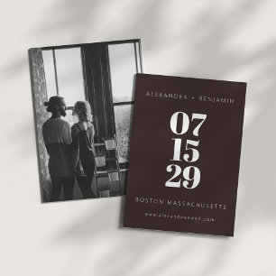 Modernes Minimalistisches Kaffeebraten Volles Foto Save The Date