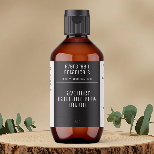 modernes minimalistisches Kosmetiklabel - schwarz- (Von Creator hochgeladen)