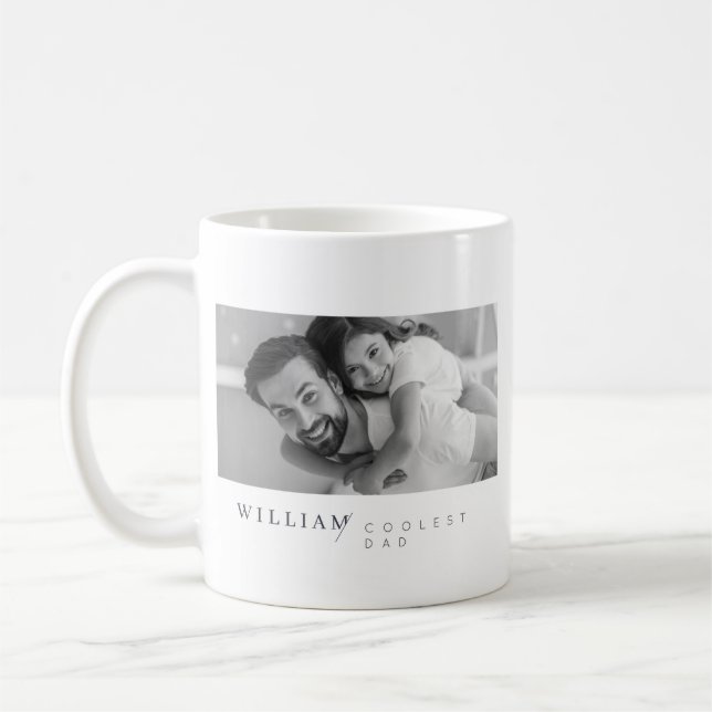 Modernes Minimalistisches kundenspezifisches Foto  Kaffeetasse (Links)
