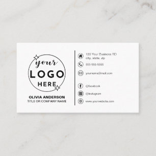 Modernes minimalistisches Logo benutzerdefinierte  Visitenkarte