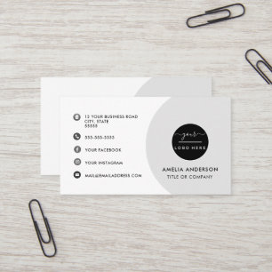 Modernes Minimalistisches Logo   Benutzerspezifisc Visitenkarte