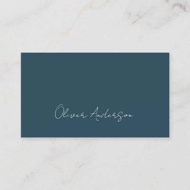 Modernes, minimalistisches Logo für aquamarin-weiß Visitenkarte (Vorderseite)