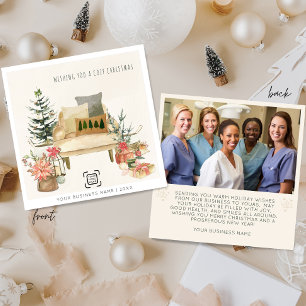 Modernes minimalistisches Logo für kleine Unterneh Feiertagskarte